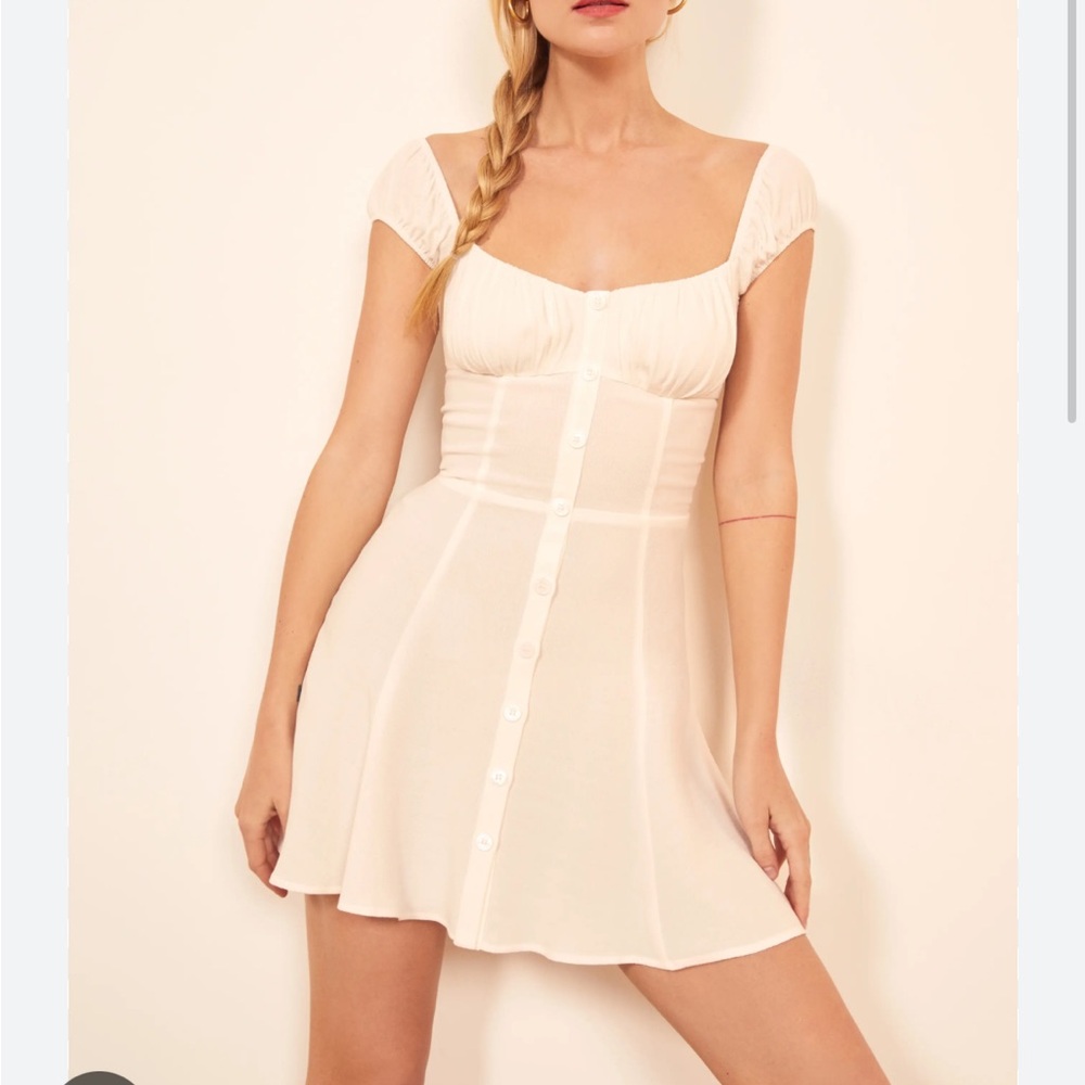 NWT reformation Isolde skater dress white size 10